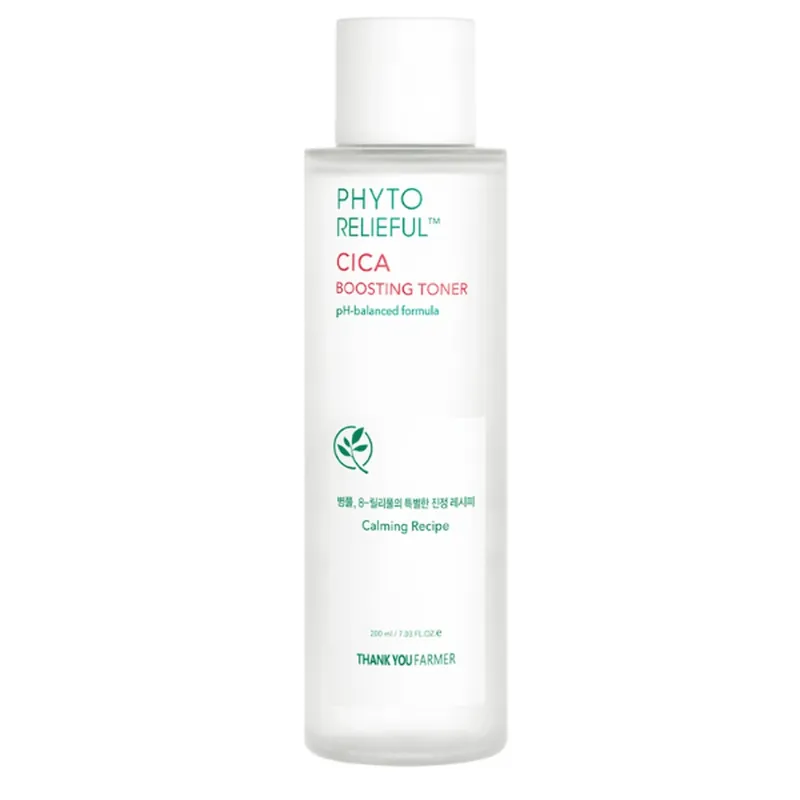Reducere specială Thank You Farmer Phyto Relieful Cica Boosting Toner Pentru uz zilnic 200ml