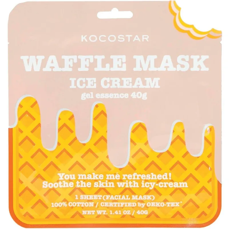 KOCOSTAR Waffle Mask Mască de față cu înghețată pentru piele sensibilă 40g Plată sigură