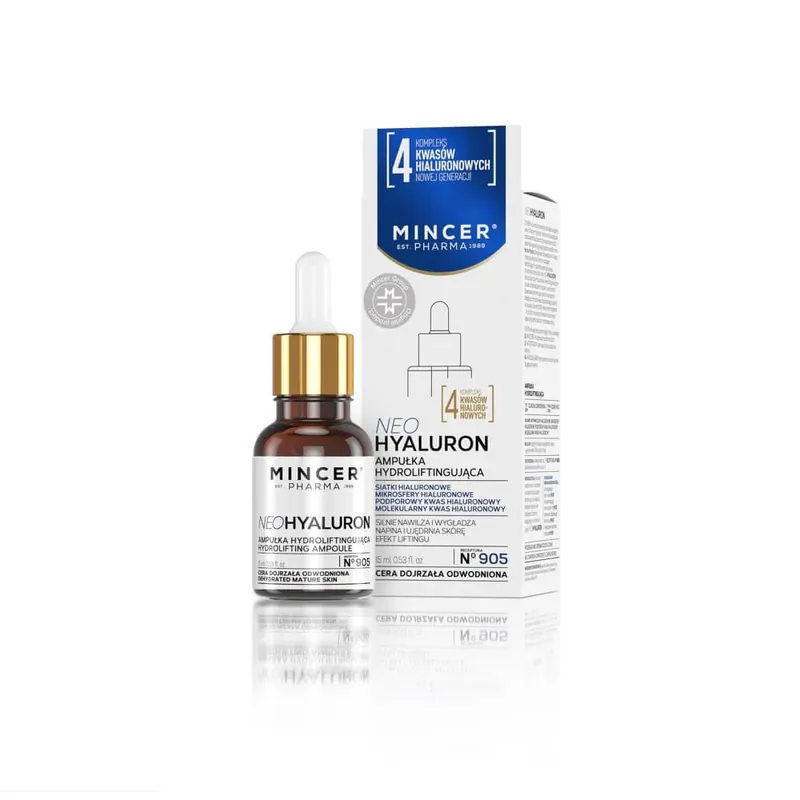 Mincer Pharma NeoHyaluron Hydrolifting Face Ampoule No.905, 15ml Retur ușor