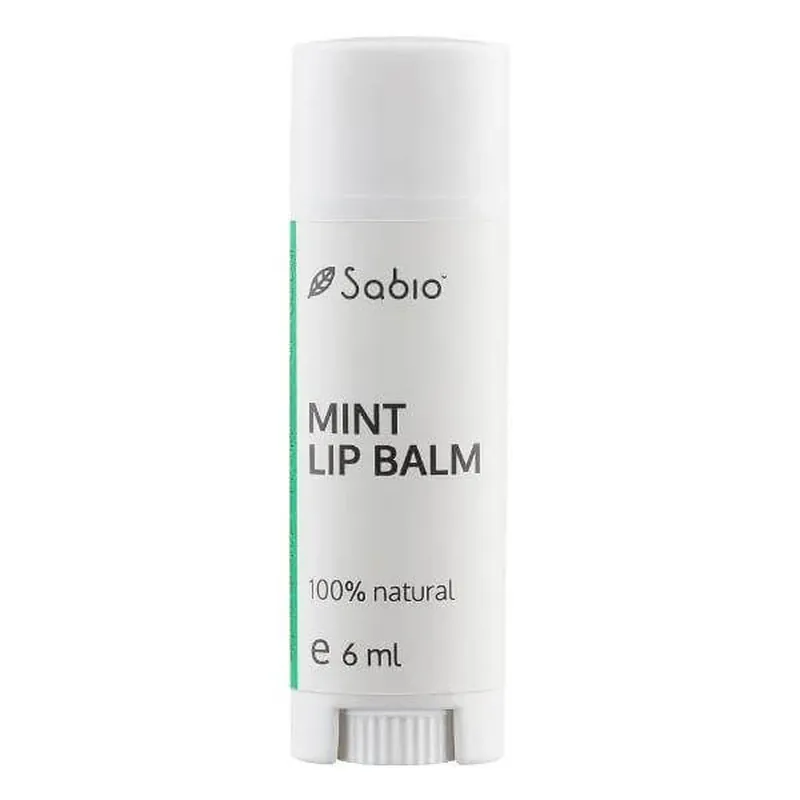Balsam de buze cu menta, 6 ml, Sabio Preț promoțional