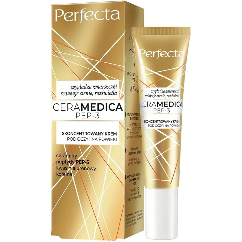 Perfecta Ceramedica Pep-3 Cremă concentrată pentru ochi și pleoape, 15 ml Disponibil imediat
