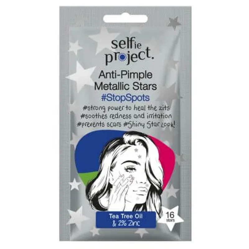 Preferatul clienților Plasturi in forma stele metalice anti cosuri, 16 bucati, Selfie Project
