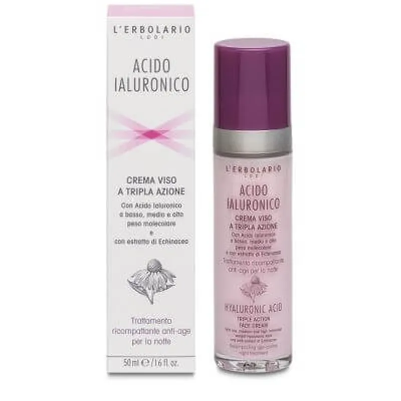 Preț redus Acid hialuronic triplă acțiune cremă facială anti-îmbătrânire tratament de noapte recompactare 50 ml