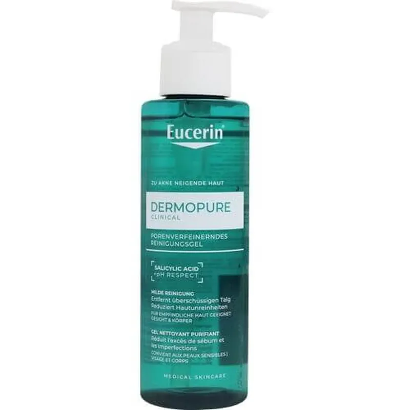 EUCERIN DermoPure Clinical Cleansing Gel pentru curățarea porilor 200 ml Mai ieftin