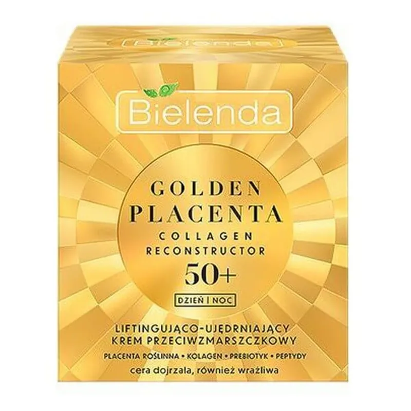 Ofertă specială Bielenda Golden Placenta Colagen Reconstructor, cremă antirid de lifting și fermitate 50+, 50 ml