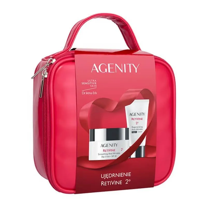 Agenity Retivine 2º Firming set, cremă de zi, 50 ml + cremă de noapte, 25 ml + geantă cosmetică Reducere specială