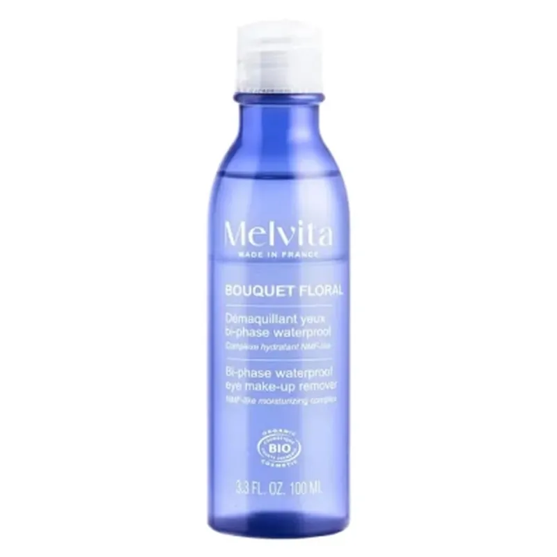 Reducere extra Melvita Bouquet Floral Demachiant bifazic pentru ochi, rezistent la apă, organic, 100 ml
