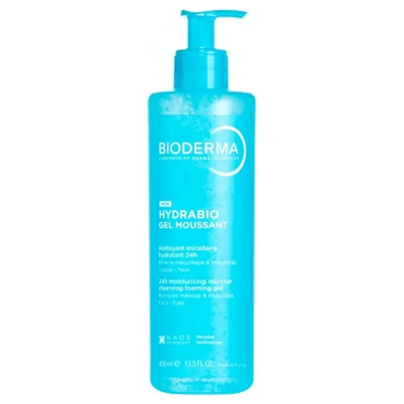 Bioderma Hydrabio Gel spumant de curățare micelar cu efect hidratant 24 de ore 400 ml Ofertă limitată