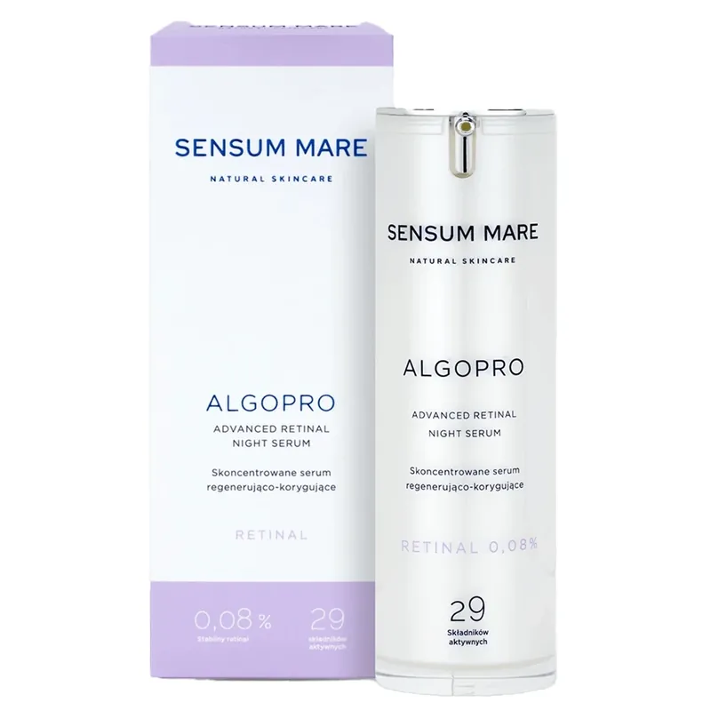 Cumpărături sigure Sensum Mare Algopro, ser concentrat regenerant și corector cu retinal 0,08%, 30 ml