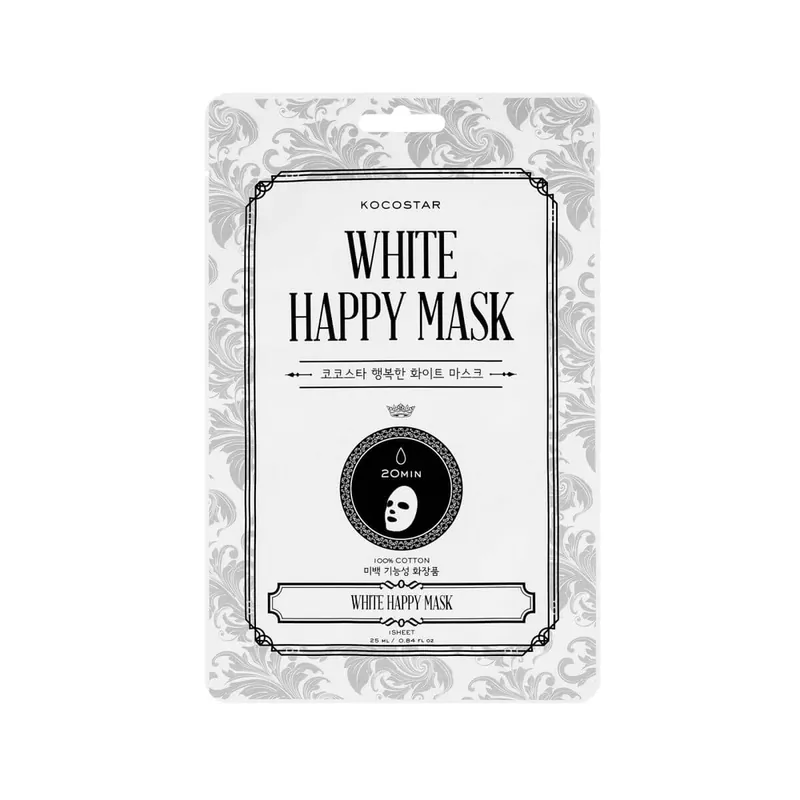 Preferatul clienților Kocostar White Happy Mask Mască de față cu Niacinamide 1pc