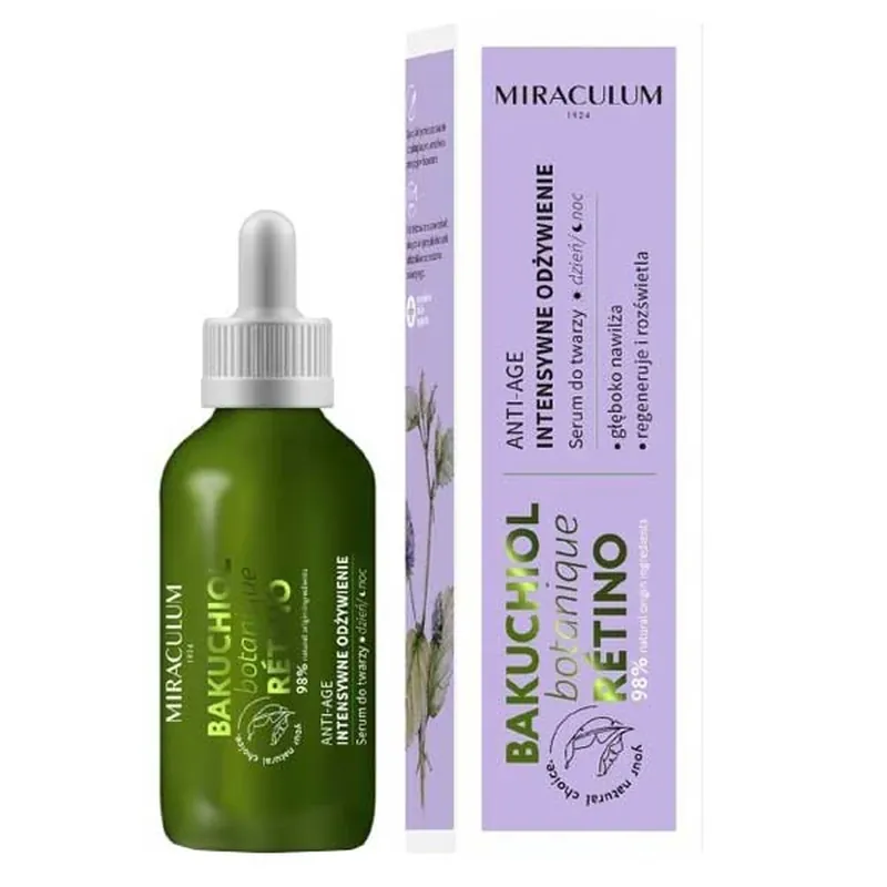 Miraculum Bakuchiol Botanique Retino, Ser nutritiv intensiv pentru față, anti-îmbătrânire, 30 ml Comandă acum