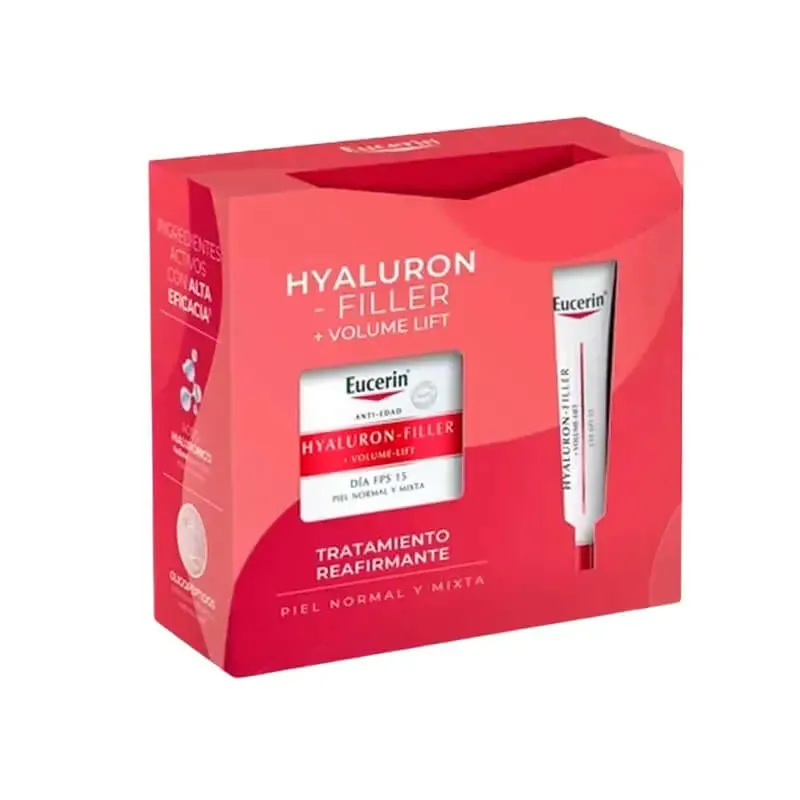 Vezi acum Eucerin Pack Hyluron-Filler Volume Cremă de zi Piele normală până la mixtă SPF15 + contur ochi 15ml