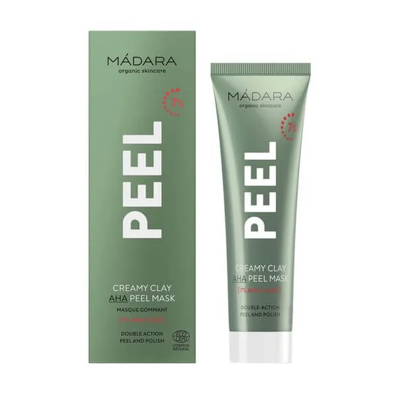 Mască de argilă cremoasă Madara 7% AHA, 60 ml Reducere specială