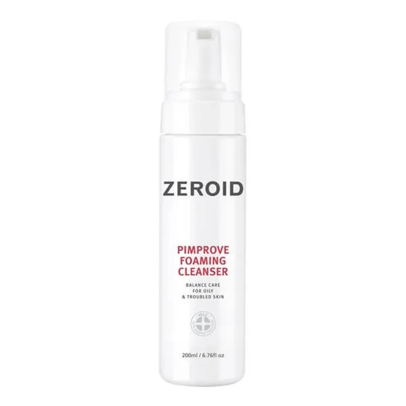 Preferatul clienților Zeroid Pimprove Foaming Cleanser, spumă de curățare pentru ten gras, mixt și cu tendință acneică, 200 ml