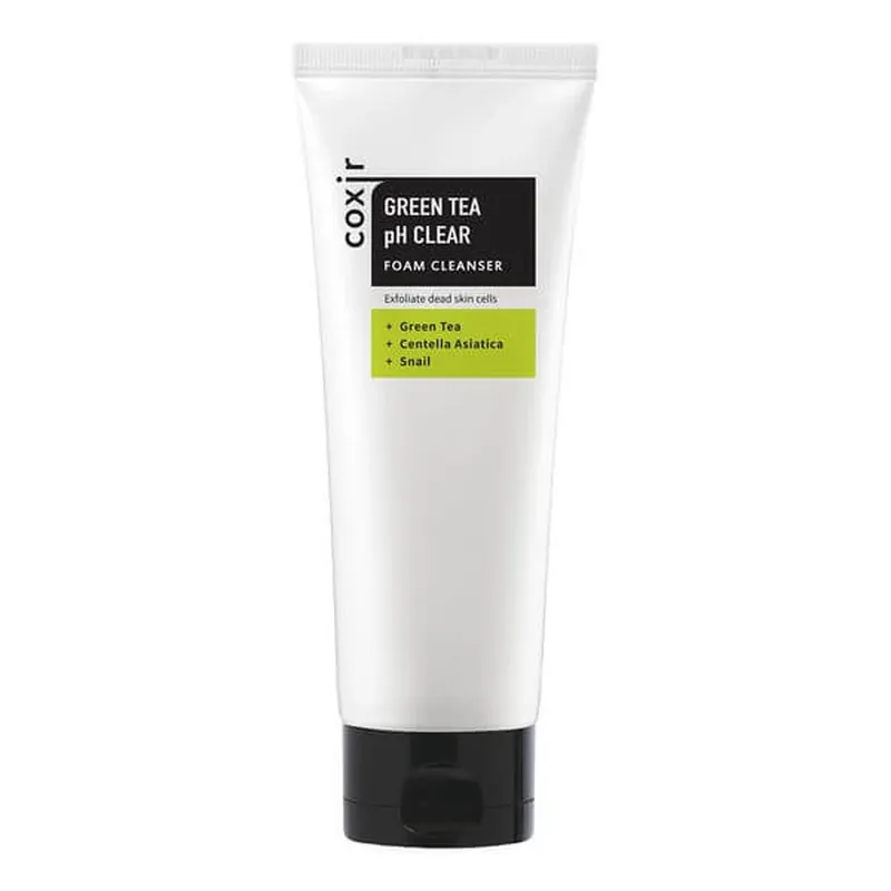 Coxir Green Tea pH Clear Foam Cleanser, spumă facială de curățare cu ceai verde, 150 ml Ofertă