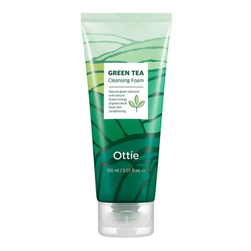 Ottie Green Tea, spumă de curățare facială cu ceai verde, 150 ml Reducere de preț