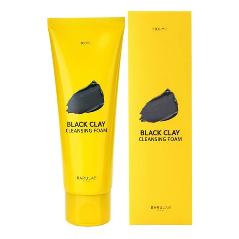Preț promoțional Barulab Black Clay, spumă de curățare cu argilă neagră, 100 ml