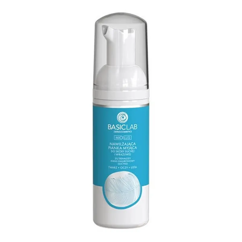 BasicLab Micellis, spumă de curățare hidratantă pentru pielea uscată și sensibilă, 50 ml Ultima șansă