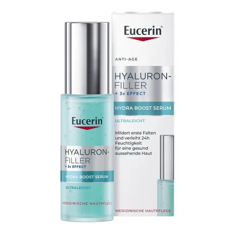 Ofertă specială Eucerin Hyaluron-Filler +3x Effect Hydra Boost Serum, întăritor ultraușor de hidratare intensivă de 24 de ore, 30 ml