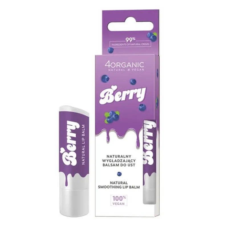 4 Balsam de buze organic, natural, Berry, 5 g Reducere