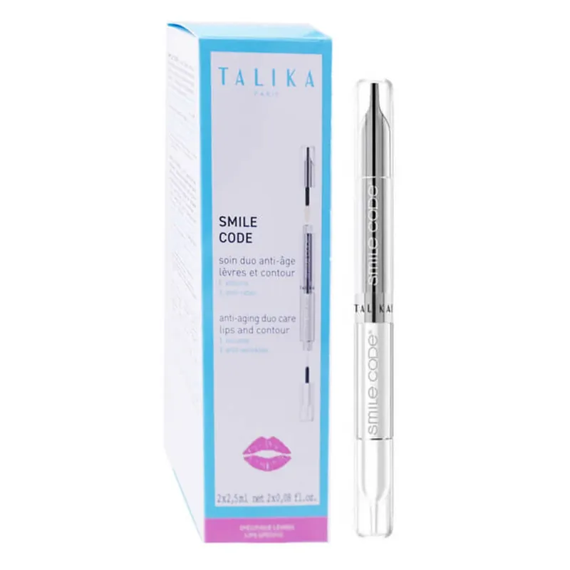 TALIKA SMILE CODE DUO DE ÎNGRIJIRE ANTI-ÎMBĂTRÂNIRE PENTRU BUZE ȘI CONTURUL BUZELOR 2X2,5 ML Disponibil imediat