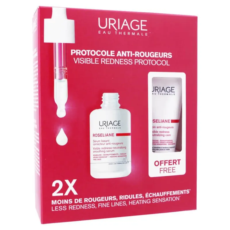 URIAGE PROTOCOL ANTI-ROȘEAȚĂ SET DE 2 PRODUSE DE ÎNGRIJIRE Retur gratuit