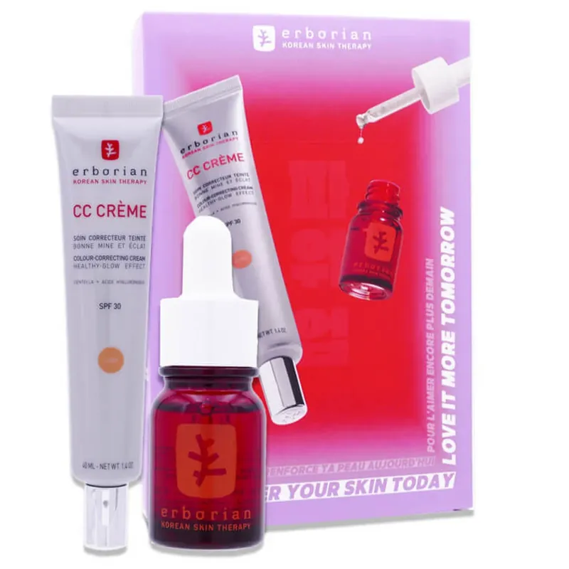 ERBORIAN SET CU CREMA CC DORE + ULEI SERUM Preț promoțional