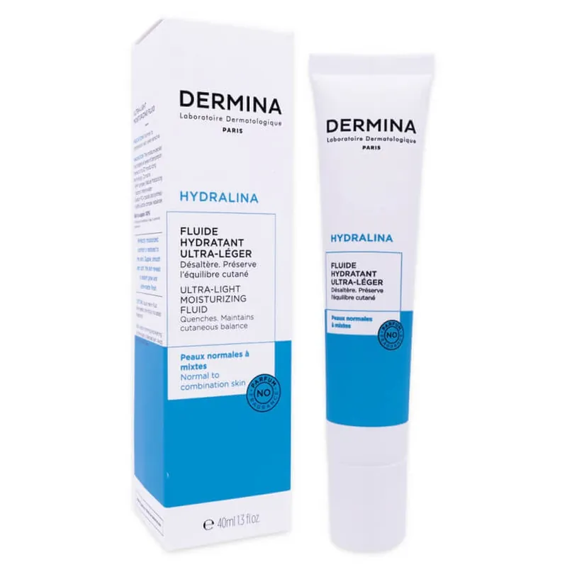 Preferatul clienților DERMINA HYDRALINA FLUID HIDRATANT ULTRA-UȘOR 40 ML