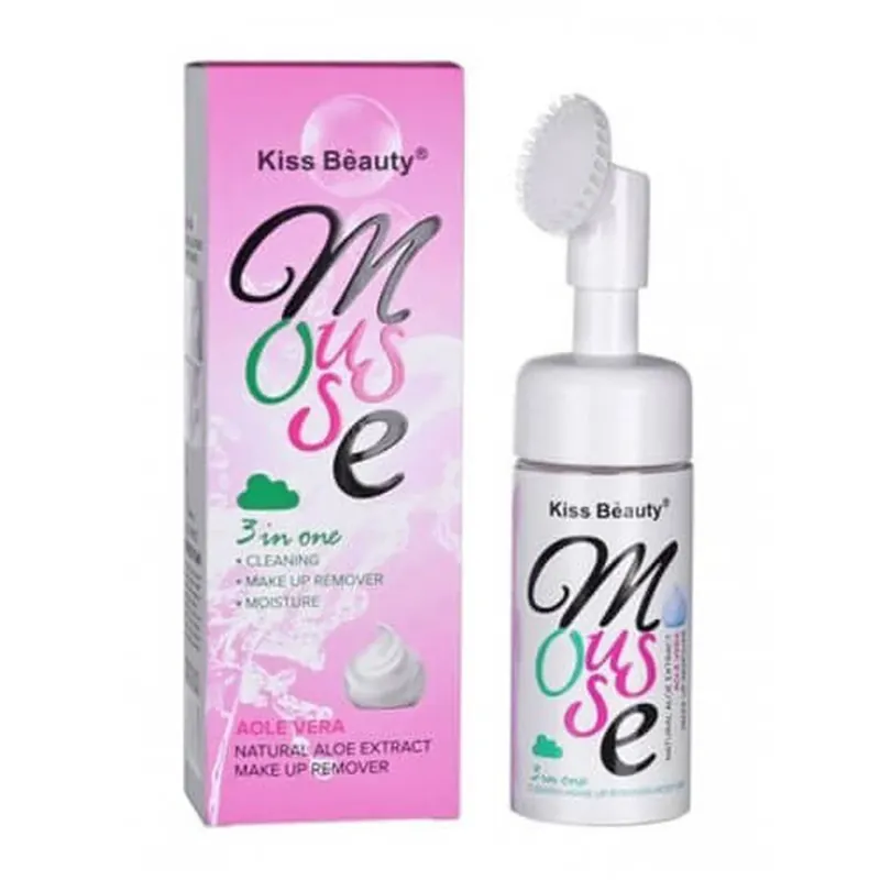 Demachiant cu dispozitiv de curatare, Kiss Beauty, Spuma curatare, Aloe Vera, 150 ml Ultima șansă