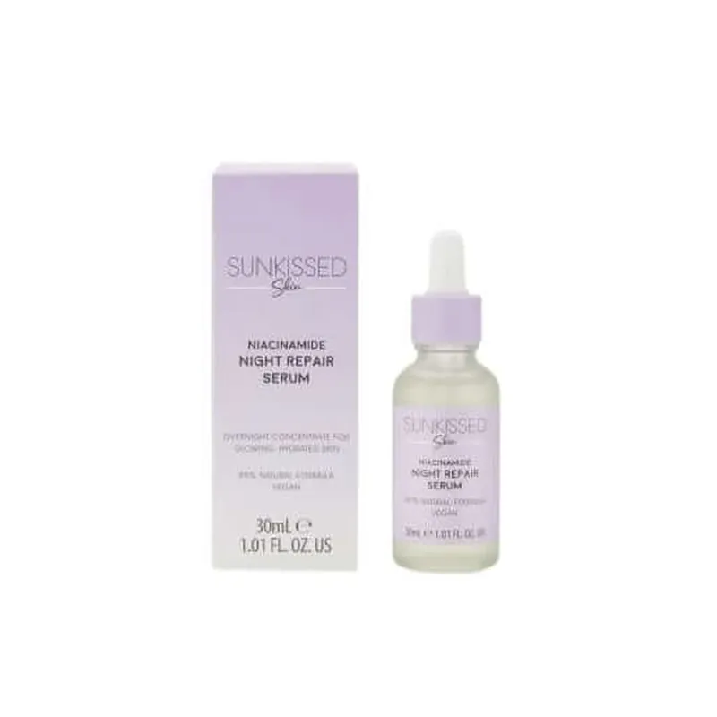 Ser pentru fata, Sunkissed Skin, Niacinamide Night Repair Serum, 30 ml Premium