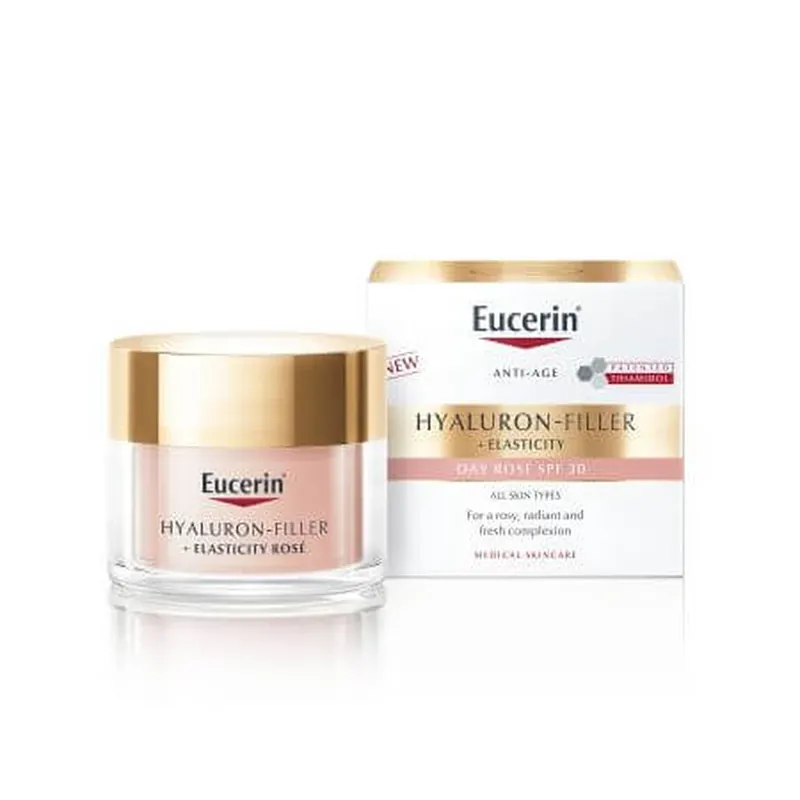 Crema de zi SPF30 Hyaluron Filler + Elasticity Rose, Eucerin Reducere