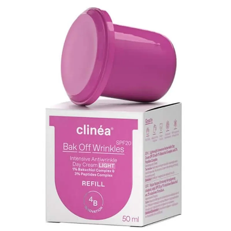 Clinea Refill Bak Off Wrinkles Light SPF20 Cremă de zi cu textură ușoară 50ml Livrare rapidă