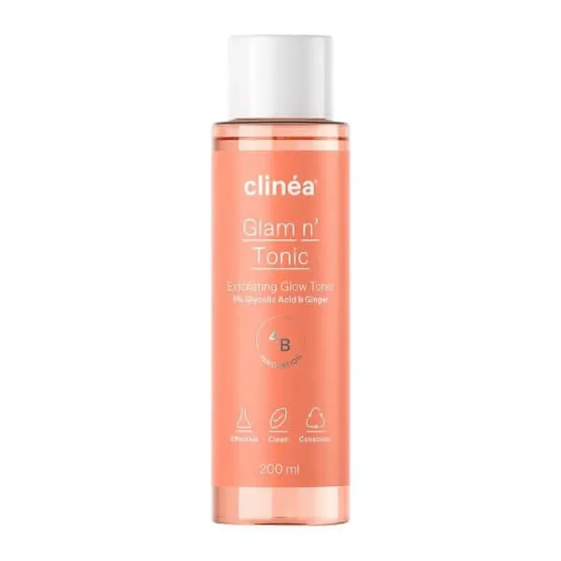 Clinea Glam & Tonic Loțiune exfoliantă tonică 200ml Plată sigură