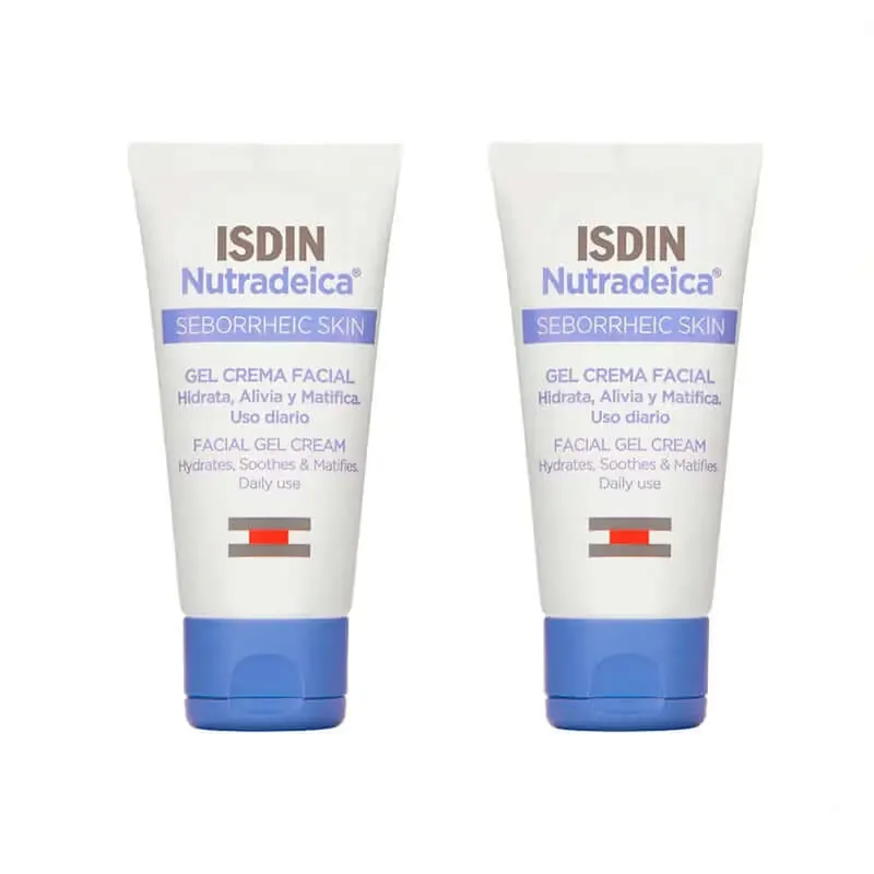 Isdin Duplo Nutradeica Facial Cream Gel 2 x 50 Ml Plată securizată