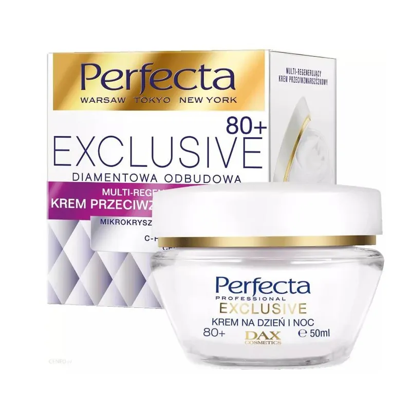 Ofertă limitată Perfecta Exclusive Cremă de zi și de noapte pentru față 80+, 50ml