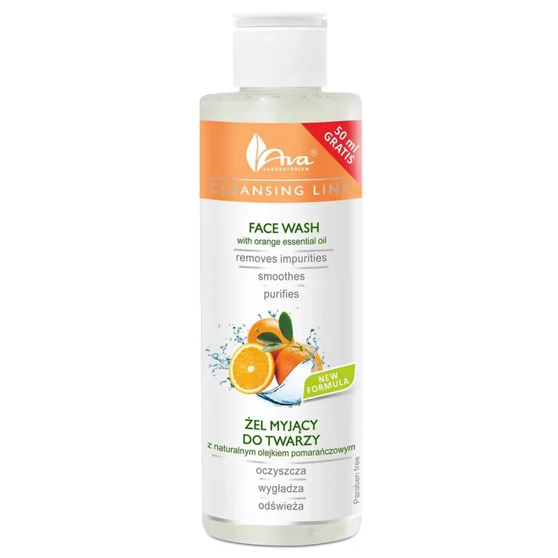 Cumpără online Ava Laboratorium Cleansing Line Gel de curățare facială cu ulei natural de portocale, 200 ml