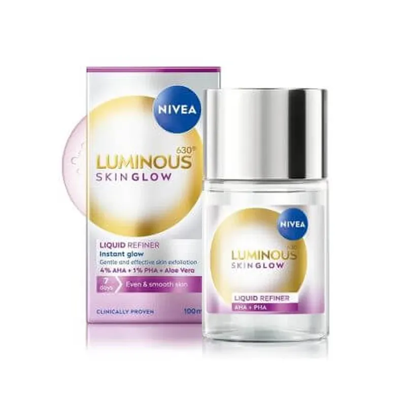 Retur gratuit Peeling lichid pentru fata Luminous Skin Glow, 10 ml, Nivea