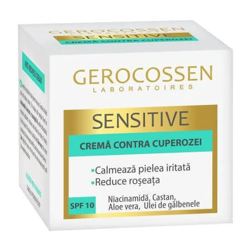 Crema contra cuperozei cu SPF 10 Sensitive, 50 ml, Gerocossen Nu rata