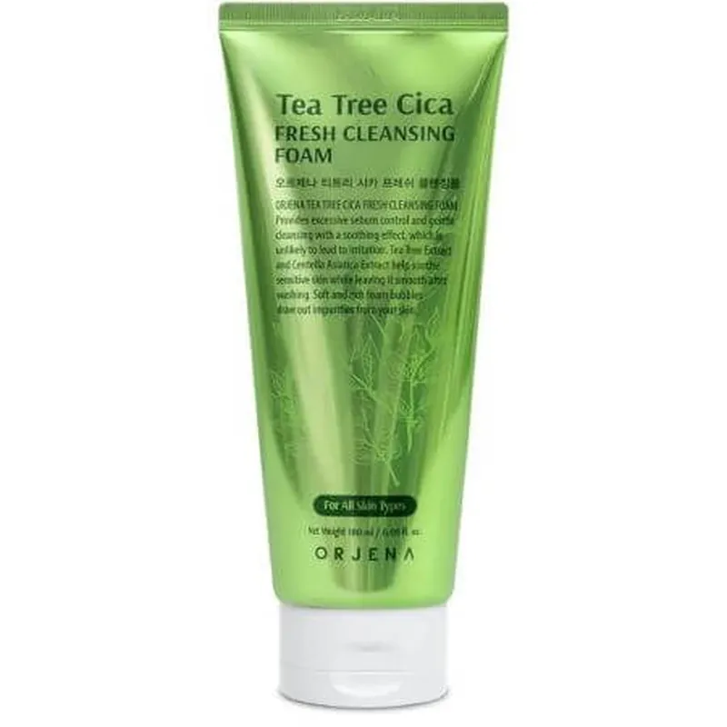 Cumpărături sigure Spuma delicata pentru curatare cu Tea Tree Cica Fresh Cleansing Foam, 180 ml, Orjena
