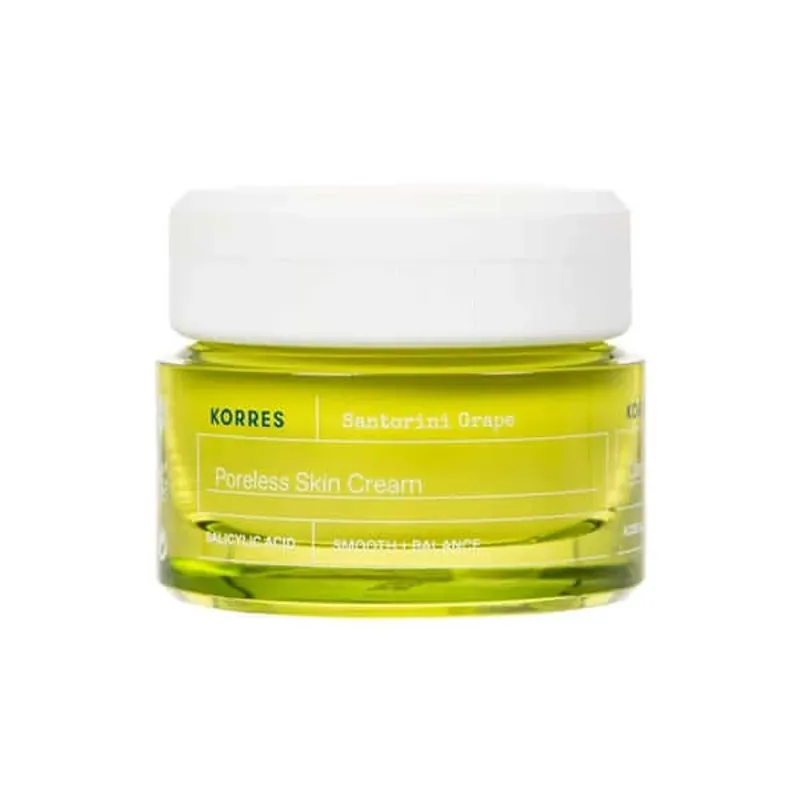 Korres Santorini Grape Poreless Light Skin Cream Cremă de față pentru hidratare & Fermitate 40ml Reducere de preț