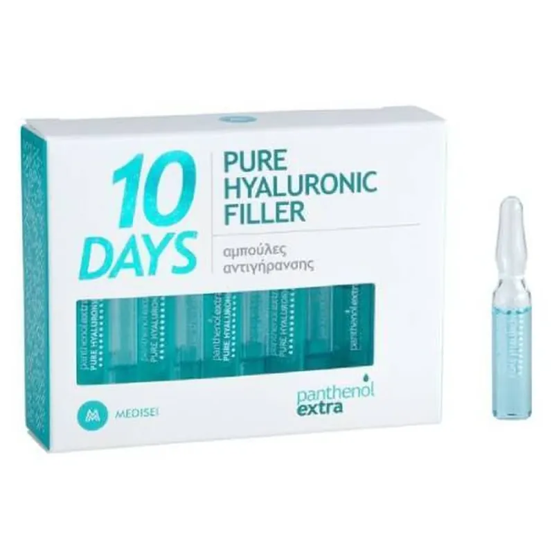 Reduceri PANTHENOL Extra 10 Days Pure Hyaluronic Filler Anti-Aging Face Serum cu acid hialuronic 10x2ml