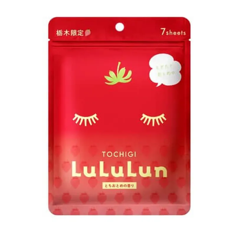 Masca de fata cu capsuni Tochigi, 7 buc, LuLuLun Doar azi