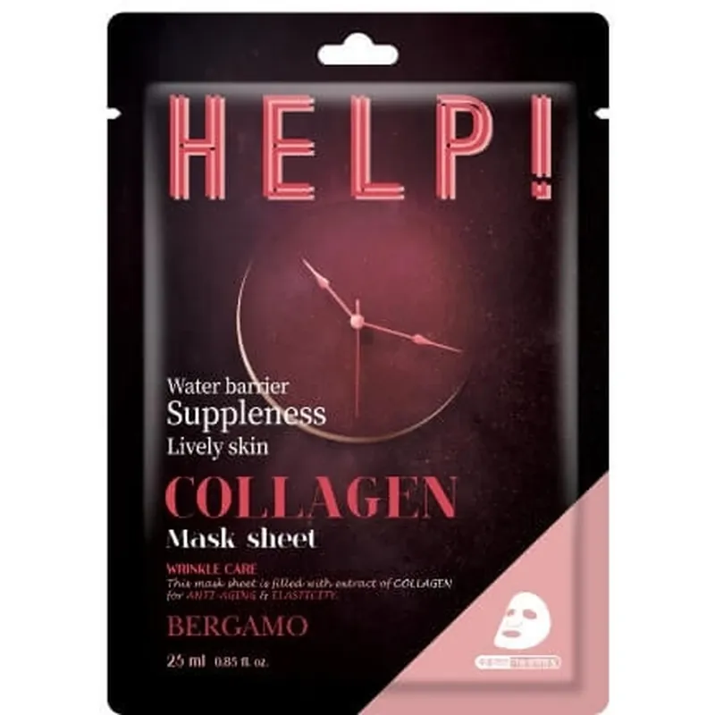BERGAMO HELP! Mască de foi elasticizantă cu colagen ... Cumpără online
