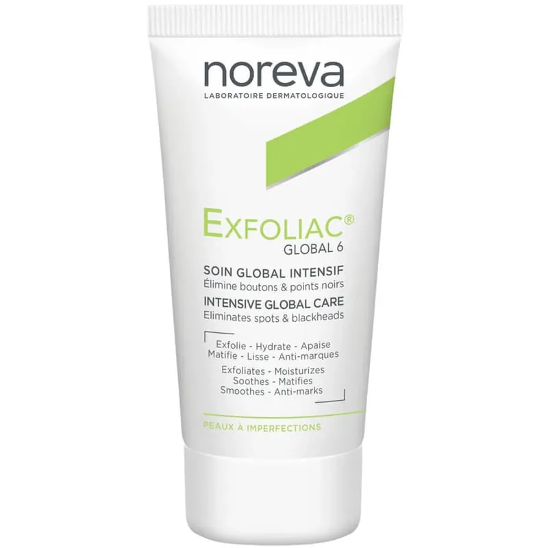Disponibil imediat Noreva Exfoliac Global 6 Crema pentru ingrijire intensiva globala, 30 ml