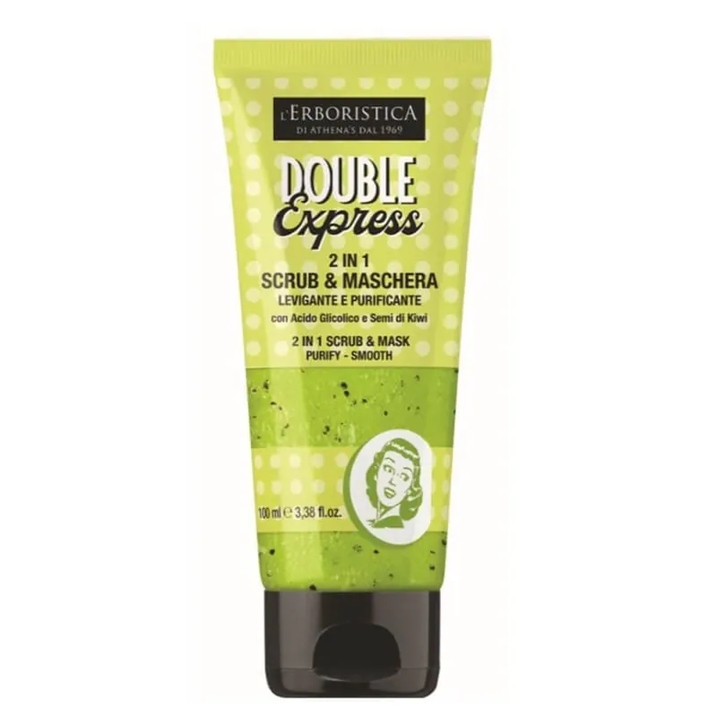 Reducere extra L Erboristica Vintage Double Express Peeling amp; mască 2 în 1, 100 ml
