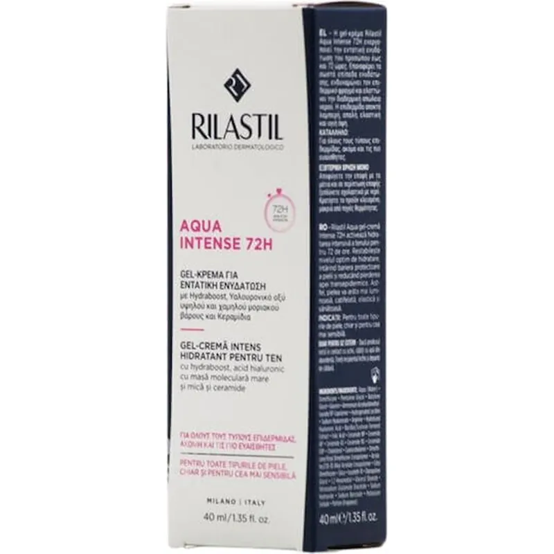 Rilastil Aqua Gel Hidratant de Față de Zi 72h cu Acid Hialuronic și Ceramide 40ml Calitate înaltă