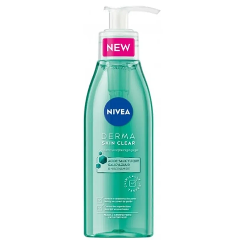 Bestseller Nivea Derma Skin Clear Gel de curățare pentru tenul cu imperfecțiuni 150 ml