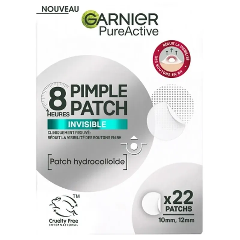 Garnier PureActive Pimple Patch Invisible 8H, 22 de plasturi Livrare rapidă