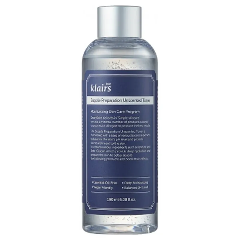 Chilipir Klairs Supple Preparation Toner fără parfum 180 ml