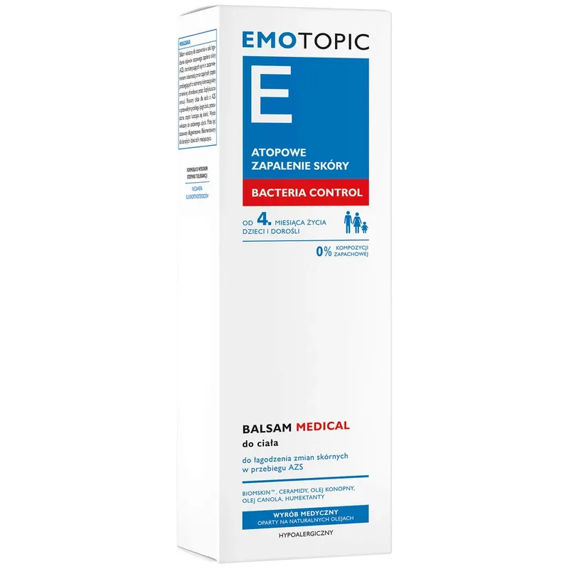 Pharmaceris E Emotopic Bacteria Control, Loțiune medicală de corp de la vârsta de 4 luni, 200 ml Cumpărături sigure